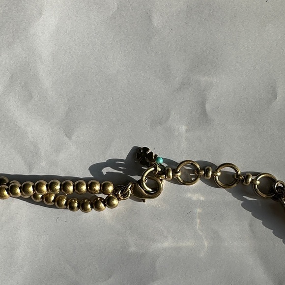 Lucky brand squash blossom Elegant Gold and turquoise Necklace preowned - Picture 5 of 10